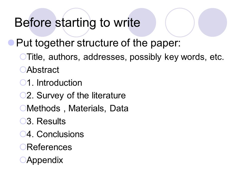 Steps to Write a Survey Paper/Review Article